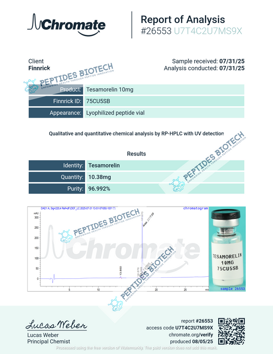 Tesamorelin - 5 MG / Single - Peptides BioTech